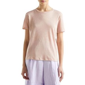 United Colors of Benetton T-shirt 3kgqd106u Dames T-shirt (1 stuk), Donker poeder 04 W