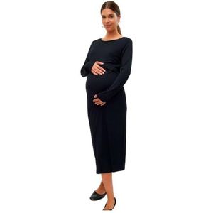 MAMA.LICIOUS MLBRYNNA JUNE LS JRS MIDI DRESS 2F NOOS, zwart, S, zwart., S