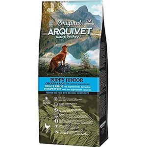 ARQUIVET Original Puppy Junior 12 kg - Kip en rijst voor honden, puppy's van alle rassen - voer voor jonge honden of zwangere moeders - droogvoer voor honden - hondenvoer