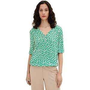 TOM TAILOR Dames T-Shirt 31117 Bloemen groen XL, 31117 - groen bloemenpatroon