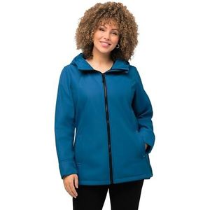 Ulla Popken Functionele softshelljas, waterafstotend, dames, Diep blauw