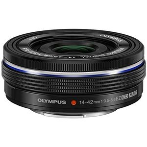 Olympus M.Zuiko Digitale lens 14-42 mm F3.5-5.6 EZ, standaardzoom, compatibel met elk Micro 4/3-apparaat (Olympus OM-D & PEN, Panasonic G-series), zwart