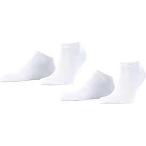 ESPRIT Basic Uni 2-pack M SN katoen effen set van 2 paar halfhoge herensokken (2 stuks), Wit (Wit 2000)