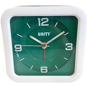 Unity Beep 49021 Wekker, vierkant, groen, wit, 9,5 x 9,5 x 4,5 cm