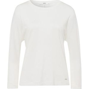 BRAX Charlene Viscose Mix - Cleanes T-shirt met lange mouwen in herfstkleuren Tuniek shirt voor dames, gebroken wit