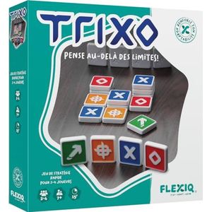 Asmodee FlexiQ Trixo Bordspellen, strategie- en denkspellen, reis- en zakspellen, familiespellen vanaf 7 jaar, 2 tot 4 spelers, Franse versie