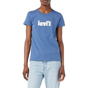 Levi's The Perfect Tee Ssnl Poster Logo Zonsondergang T-Shirt Dames, The Perfect Tee Ssnl Poster Sunset Blue