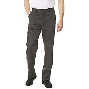 Iron Mountain Workwear IMPNT100 Klassieke cargobroek voor heren, robuuste en onderhoudsvriendelijke broek, meerdere zakken, met kniebeschermers en zakken, grijs, kort, 30W/29L