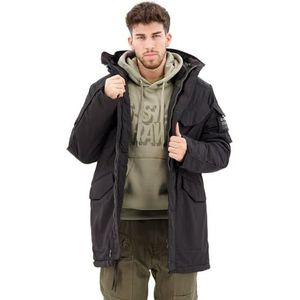 G-STAR RAW Vodan Parka met capuchon voor heren, gevoerd, zwart (dk black D22713-D419-6484), L, zwart (Dk Black D22713-D419-6484), L, Zwart (Dk Zwart D22713-D419-6484)