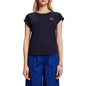 ESPRIT 053ee1k334 T-shirt voor dames, 400/Navy