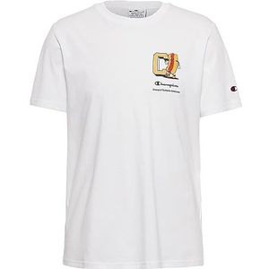 Champion Rochester 1919 Graphic Gallery Crewneck S-S Homme T-shirt, Blanc, S