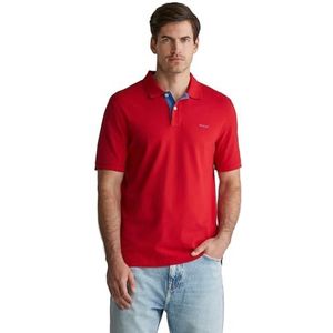 GANT REG Contrast Polo SS piqué, rouge rubis, XXL