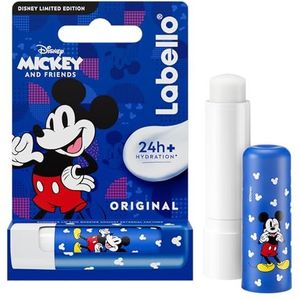 LABELLO Mickey Limited Edition Disney (1 x 5,5 ml), hydraterende lippenstift voor kinderen, langdurige hydratatie voedende lippenbalsem