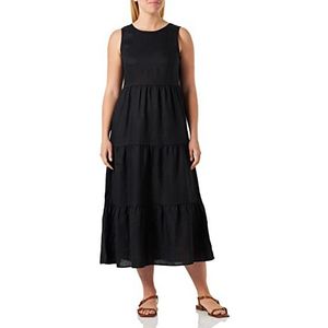 s.Oliver Midi-jurk voor dames, zwart, 46, zwart.