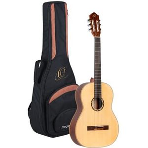 Ortega Guitars R121SN concertgitaar in 4/4 grootte met slim nek natuur in zijdematte afwerking met hoogwaardige Gigbag