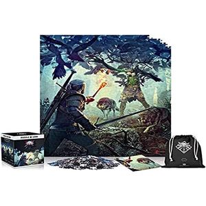 The Witcher 3: Wild Hunt Leshen Puzzel 1000 stukjes, inclusief poster en tas, 68 x 48 cm, volwassenen en jongeren, een goed kerst- of verjaardagscadeau, videospel