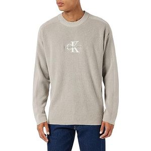 Calvin Klein Jeans Monologo trui heren, Bruinvis