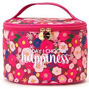 Legami - Beauty Case, ruime make-uptas, ritssluiting, binnenzakken, kwastenhouders, reizen, 21 x 19 cm, bloemen, casual, Bloemen, informeel