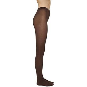 ESPRIT Dames katoenen panty dames zwart blauw vele andere kleuren versterkte panty dames zonder patroon ondoorzichtig effen, bruin (Dark Brown 5230)