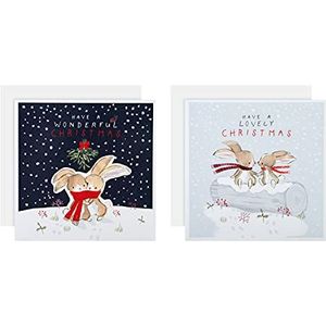 Hallmark 16 kerstkaarten voor liefdadigheidsorganisaties in 2 schattige illustraties