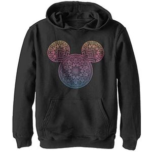 Disney Mickey Mandala Fill hoodie voor jongens, zwart.