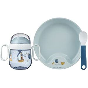 Mepal - Mepal Mio 3-delige babyserviesset - Inclusief lekvrije drinkbeker en trainingsbord en lepel - Vaatwasmachinebestendig en BPA-vrij - Sailors Bay