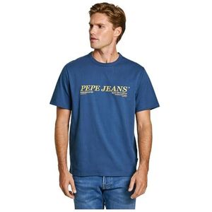 Pepe Jeans T-shirt Dylan pour homme, bleu (Sterling Blue), XXL, Bleu (bleu sterling), XXL