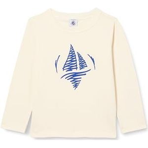 Petit Bateau A08IW T-shirt met lange mouwen voor jongens (1 stuk), Avalanche wit/multico