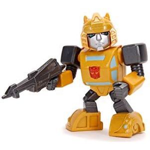 Jada Toys Transformers 253111004 Bumblebee G1 Diecast-figuur, lichtgevende ogen, inclusief batterijen, 10 cm, geel