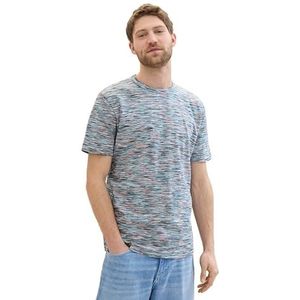 TOM TAILOR T-shirt pour homme, 35583 - Corail multicolore Spacedye, XL