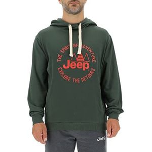 Jeep J The Spirit of Adventure Print Hoodie voor heren, Explore The Detours - J22w - Lange herenshirt