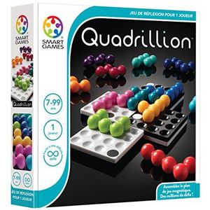 SmartGames - Quadrillion - Magnetisch solitair spel - denkspel - 80 uitdagingen op verschillende niveaus - Eenvoudig te hanteren - 1 speler - Voor kinderen vanaf 7 jaar