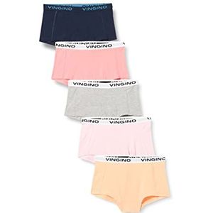 Vingino Hipster boxershorts voor meisjes, 5 stuks, Roze/Veelkleurig