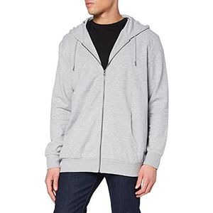 JACK & JONES Jjebasic Sweat Zip Hood Noos Ps heren cardigan sweater, lichtgrijs gem.