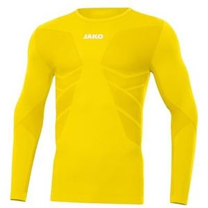 JAKO Comfort 2.0 T-shirt met lange mouwen, voor kinderen, uniseks en kinderen, Citroen., M