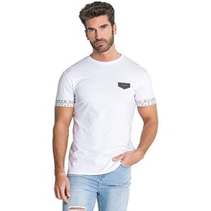 Gianni Kavanagh White Anarchy Elastic tee T-Shirt pour Homme, blanc, S