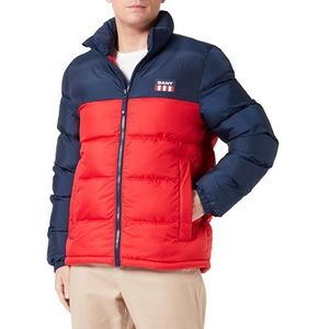 GANT D2 herenjack Color Block Puff, Helder rood