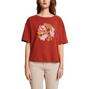 ESPRIT 043ee1k315 T-shirt voor dames, Terracotta