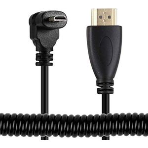 System-S Micro-HDMI-kabel, gebogen, 50-80 cm