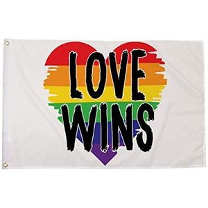 AZ FLAG Vlag LGBT Love Wins regenboog, 150 x 90 cm, vlag LGBT Love Wins 90 x 150 cm