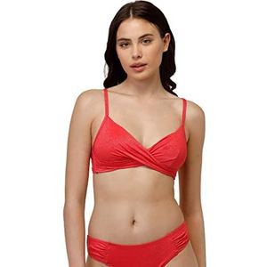 LOVABLE Soutien-gorge avec rembourrage amovible Plain Lurex Bikini, Corail, 34C pour femme, Corail