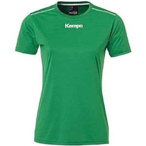 FanSport24 Kempa Handbal-T-shirt voor dames, polyester, korte mouwen, ronde hals, groen, Groen