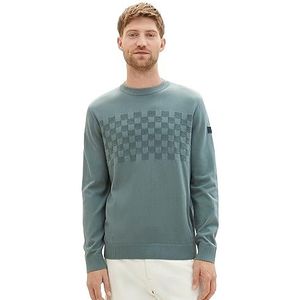 TOM TAILOR 1038671 heren sweater, 19643 - Green Dust