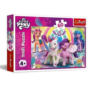 Trefl - My Little Pony, vriendschapswereld - puzzels 60 stukjes - kleurrijke puzzel met stripfiguren, creatief entertainment, vrije tijd voor kinderen vanaf 4 jaar