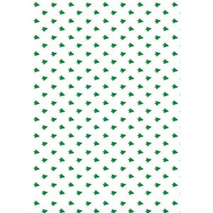 Clairefontaine 393814C – zijdepapier – motief: groene dennenbomen – verpakking met 4 gevouwen bladeren – afmetingen: 50 x 70 cm – 18 g – geschenkverpakking, personalisatie van geschenken, doe-het-zelf, creatieve vrije tijd
