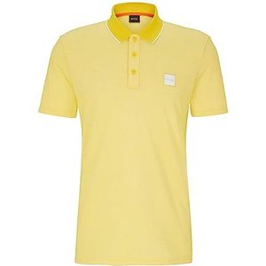 BOSS Peoxford poloshirt heren, Lichtgeel