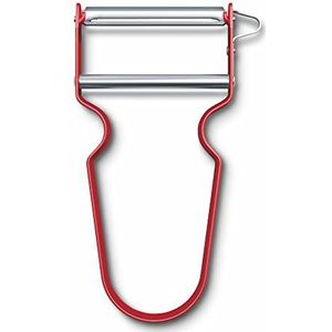 Victorinox, 6.0900.1, keukengerei, sparschäler, extra scherpe schijf, met rechte sluiting, aluminium greep, rood, gemaakt in Zwitserland,