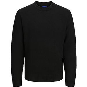 JACK & JONES Jorollie Knit Crew Neck Sweater Heren (1 stuk), zwart.