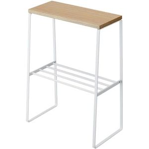 YAMAZAKI home Tosca Narrow Living Room End Tafel voor woonkamer, polypropyleen/magneet, wit, Eén maat