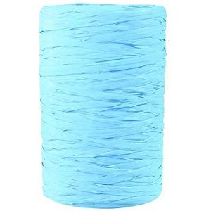 Clairefontaine 601925C – een rol band – synthetische bast – 100 m x 1,3 cm – turquoise blauw – decoratief lint, geschenkverpakking, doe-het-zelf